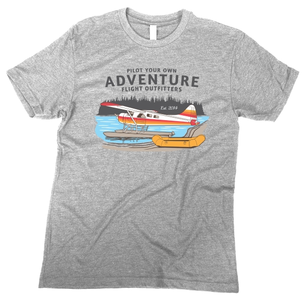 seaplane raft tshirt athletic heather
