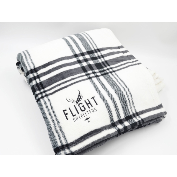 Black/White plush blanket