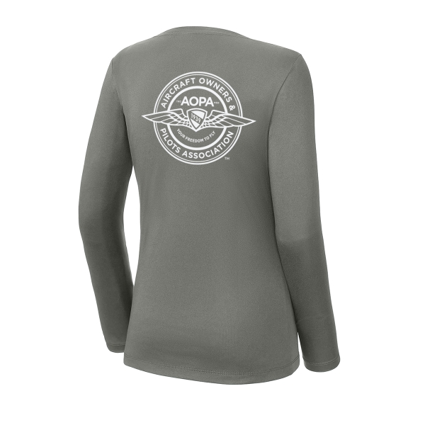 Women's AOPA SPF Long Sleeve Tshirt - Smoke Grey