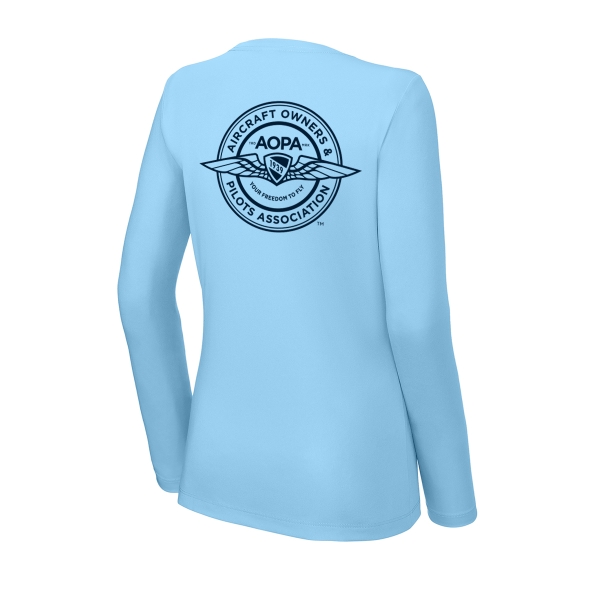 Women's AOPA SPF Long Sleeve Tshirt - Light Blue