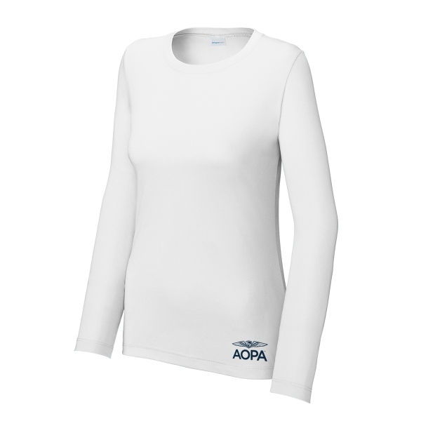 Women's AOPA SPF Long Sleeve Tshirt - white
