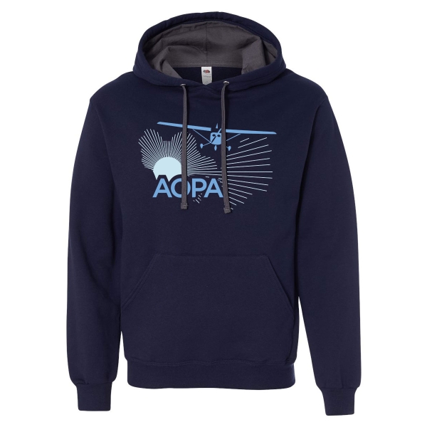The AOPA High Wing Sunrise Hoodie - Navy