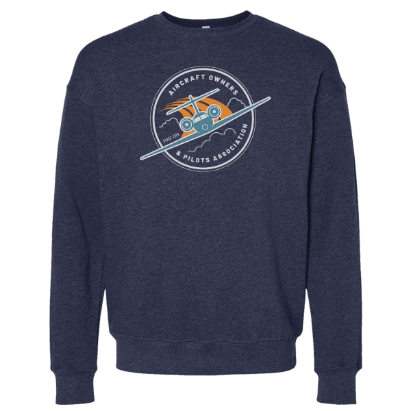 The AOPA Contrails Crew Sweatshirt - Navy Blue