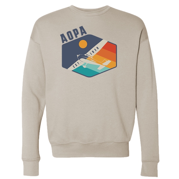 The AOPA 1939 Crew Sweatshirt - Heather Stone