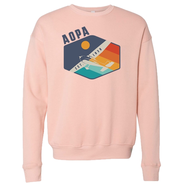 The AOPA 1939 Crew Sweatshirt - Peach