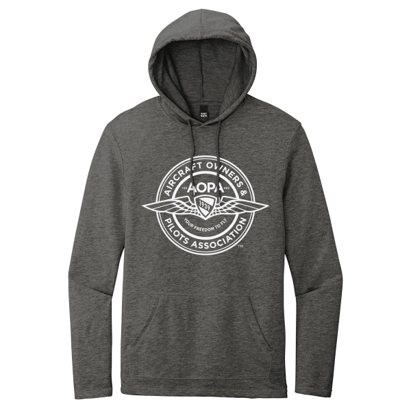 Men's AOPA FOB Hoodie with Badge Logo - Washed Coal