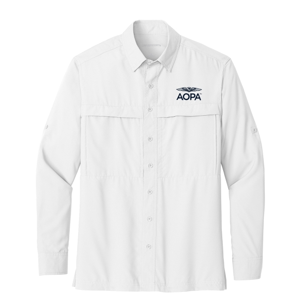 AOPA Long Sleeve Guide Shirt - White