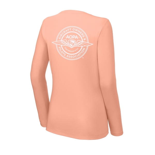 AOPA Women's SPF long sleeve shirt - Soft Coral