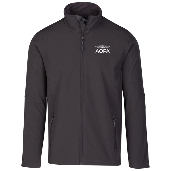 AOPA Men's Pilot Soft Shell Jacket - Charcoal