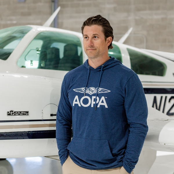 Men's AOPA FOB Hoodie with Wings Logo