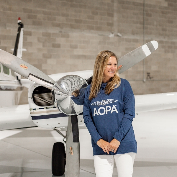 Women's AOPA FOB Hoodie with Wings Logo