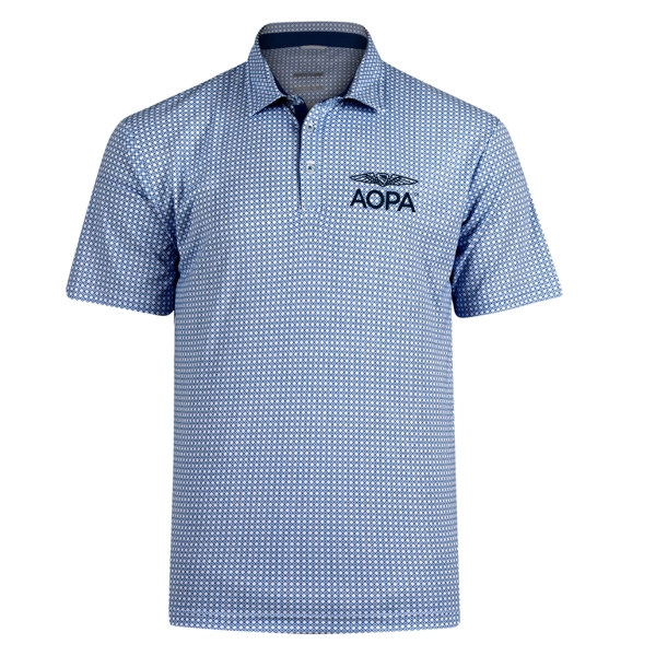 AOPA Swannies Tanner Printed Polo - Navy